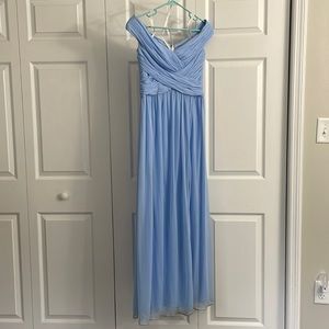 David’s bridal size 8 mist blue